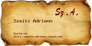Szeitz Adrienn névjegykártya